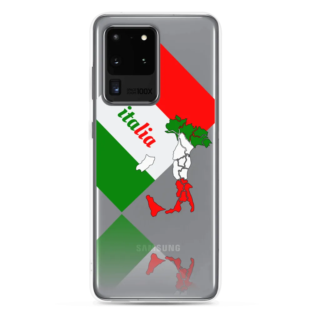 Elegant Italia - Italy Flag And Map Samsung Clear Case
