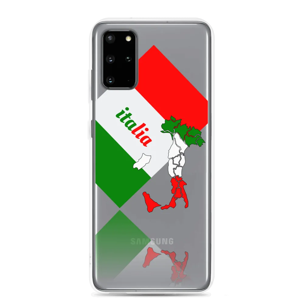 Elegant Italia - Italy Flag And Map Samsung Clear Case