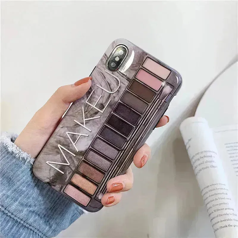 Eyeshadow Makeup-themed Silicone Mobile Phone Case for Girls