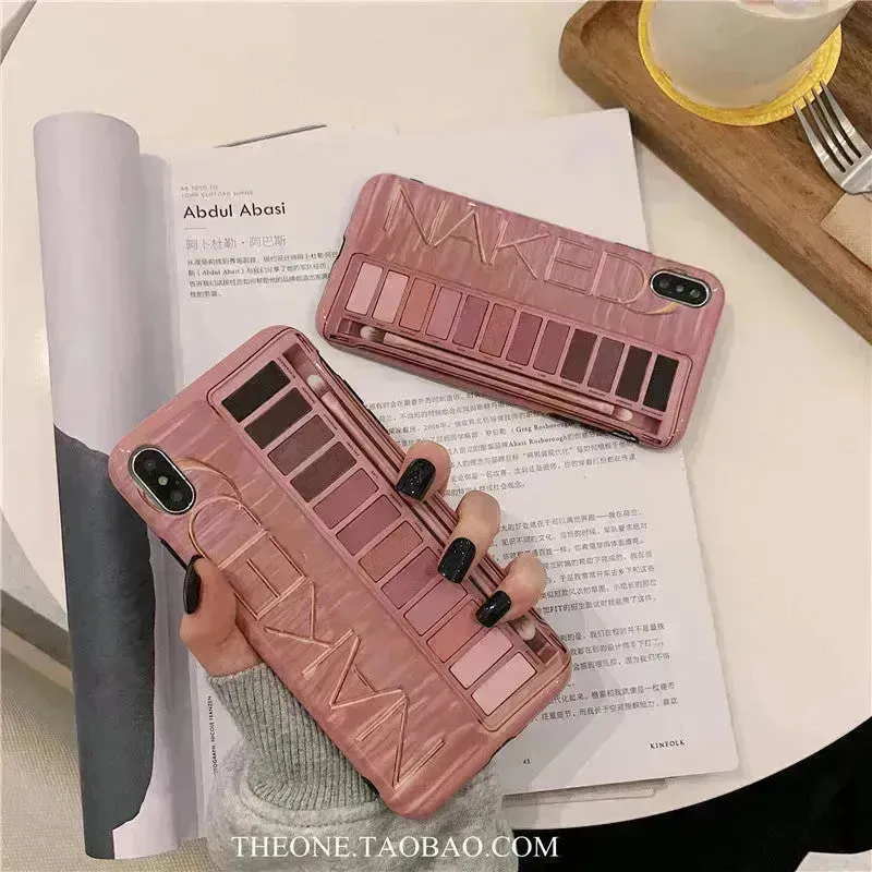 Eyeshadow Makeup-themed Silicone Mobile Phone Case for Girls