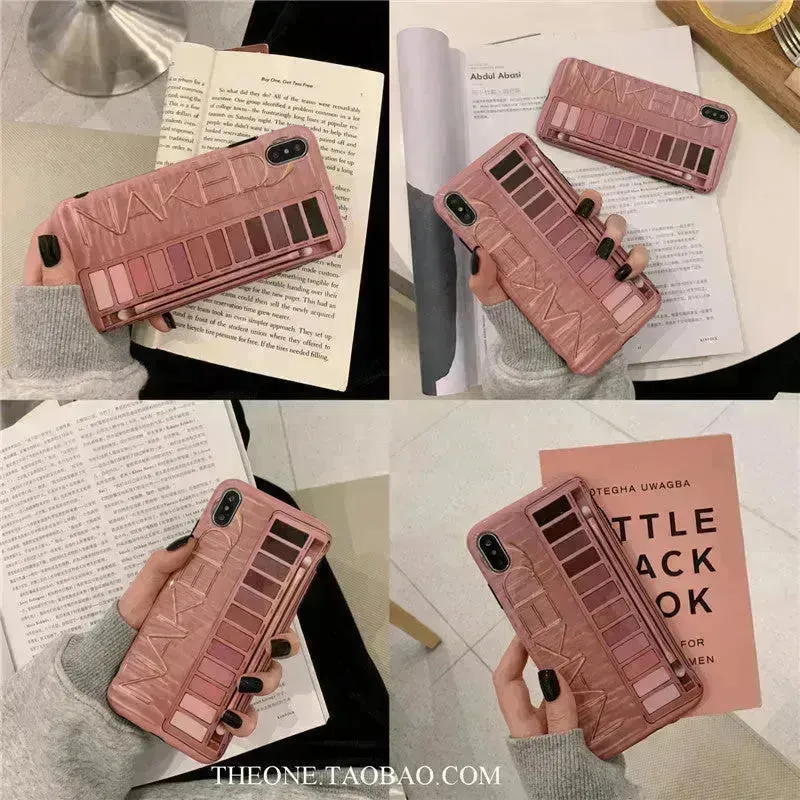 Eyeshadow Makeup-themed Silicone Mobile Phone Case for Girls