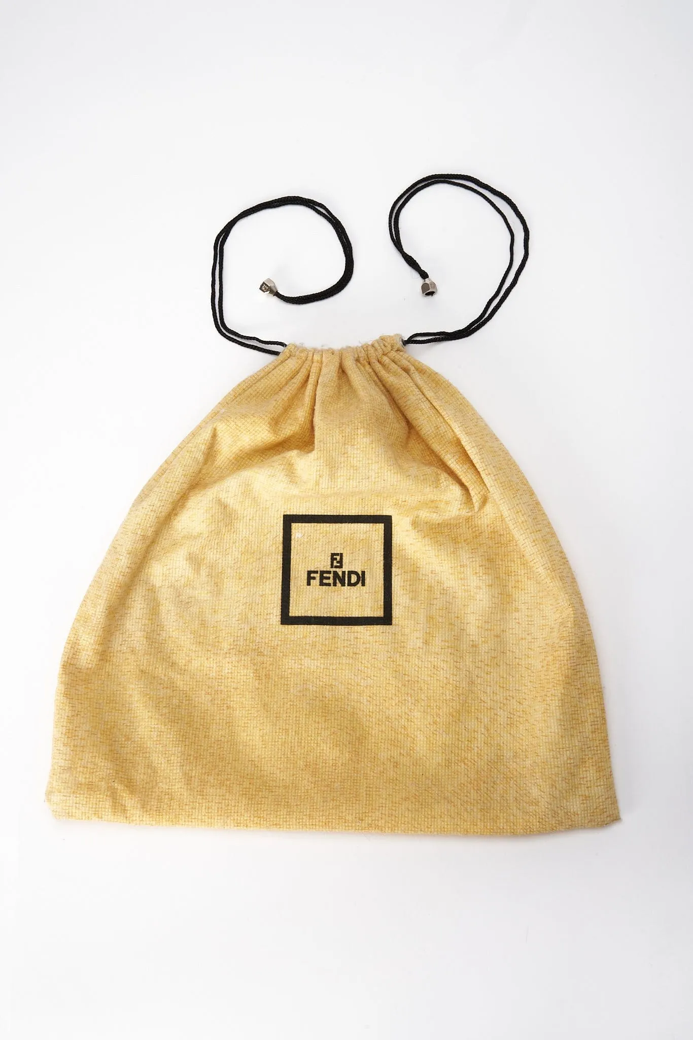 Fendi Gialla Yellow Beaded Baguette Bag