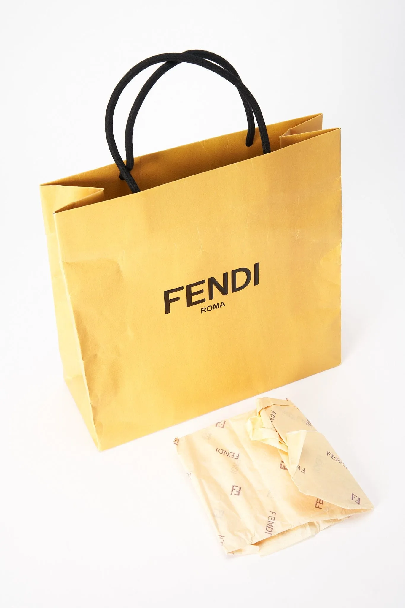 Fendi Gialla Yellow Beaded Baguette Bag