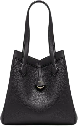 FENDI ORIGAMI PEBBLED LEATHER TOTE