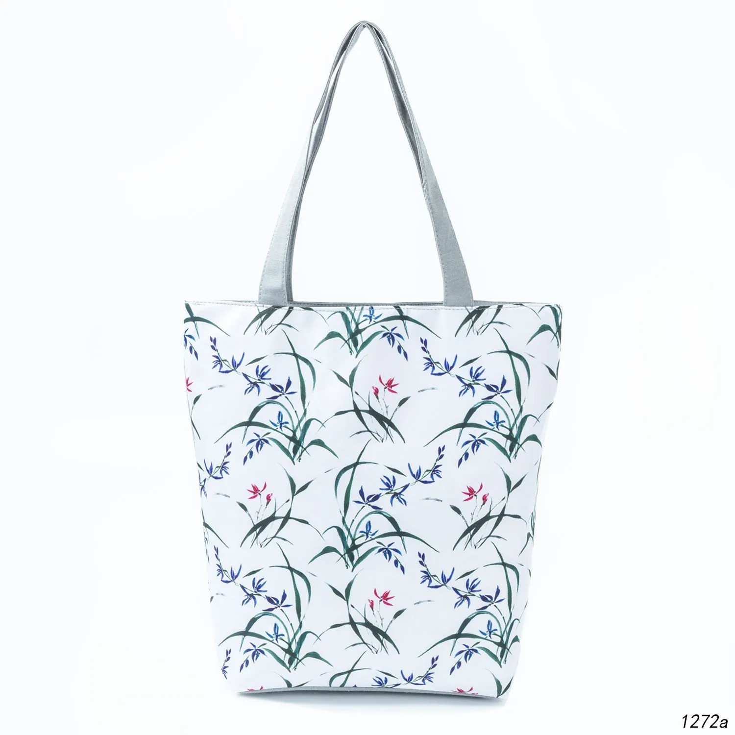 Floral Print Women Shoulder Canvas Shopping Tote Bag