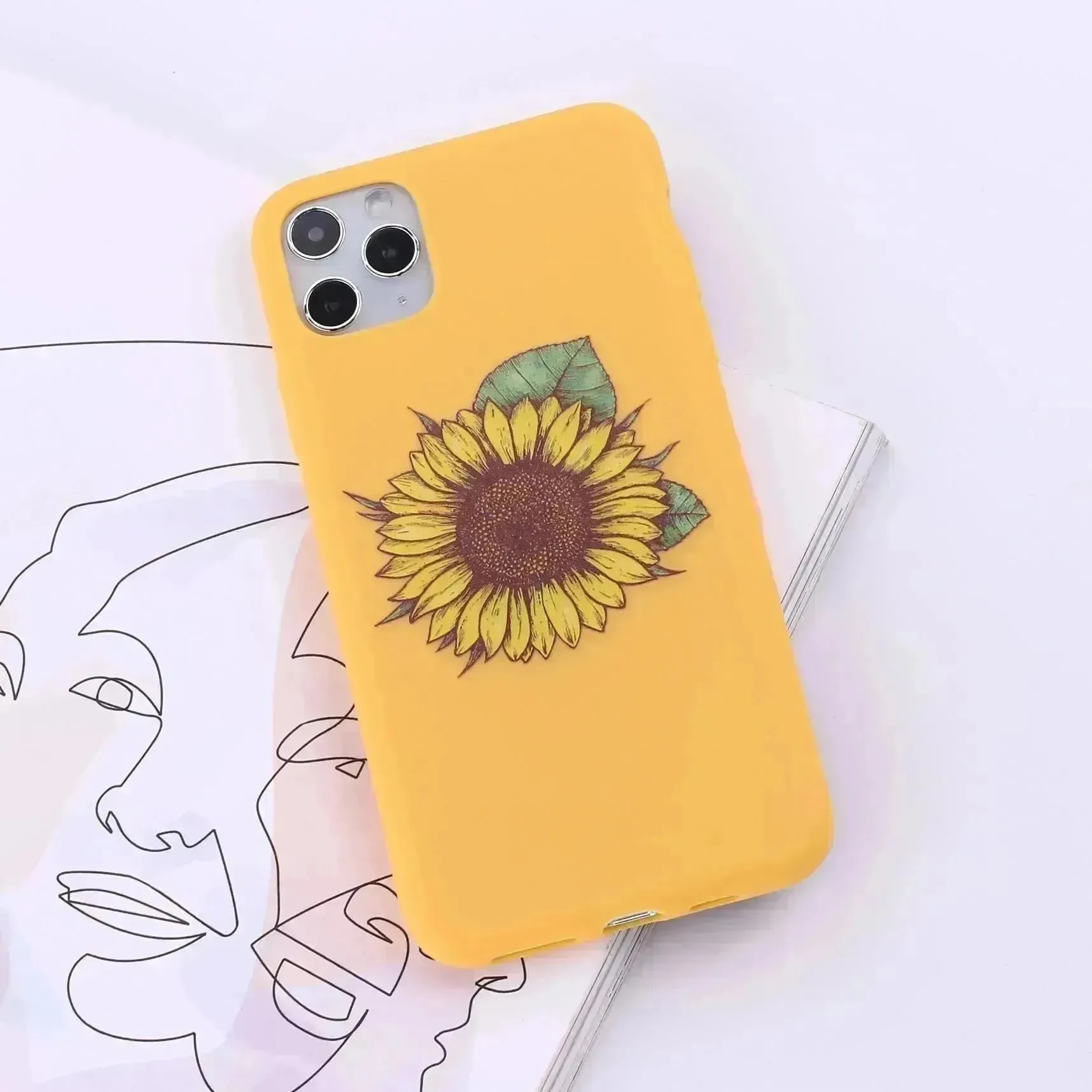 Floral Printed Liquid Silicone mobile phone case Unisex