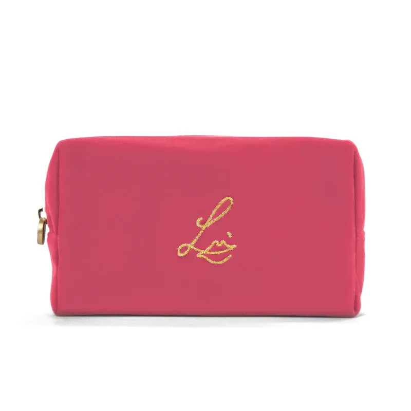 Floral Velvet (Makeup Pouch)