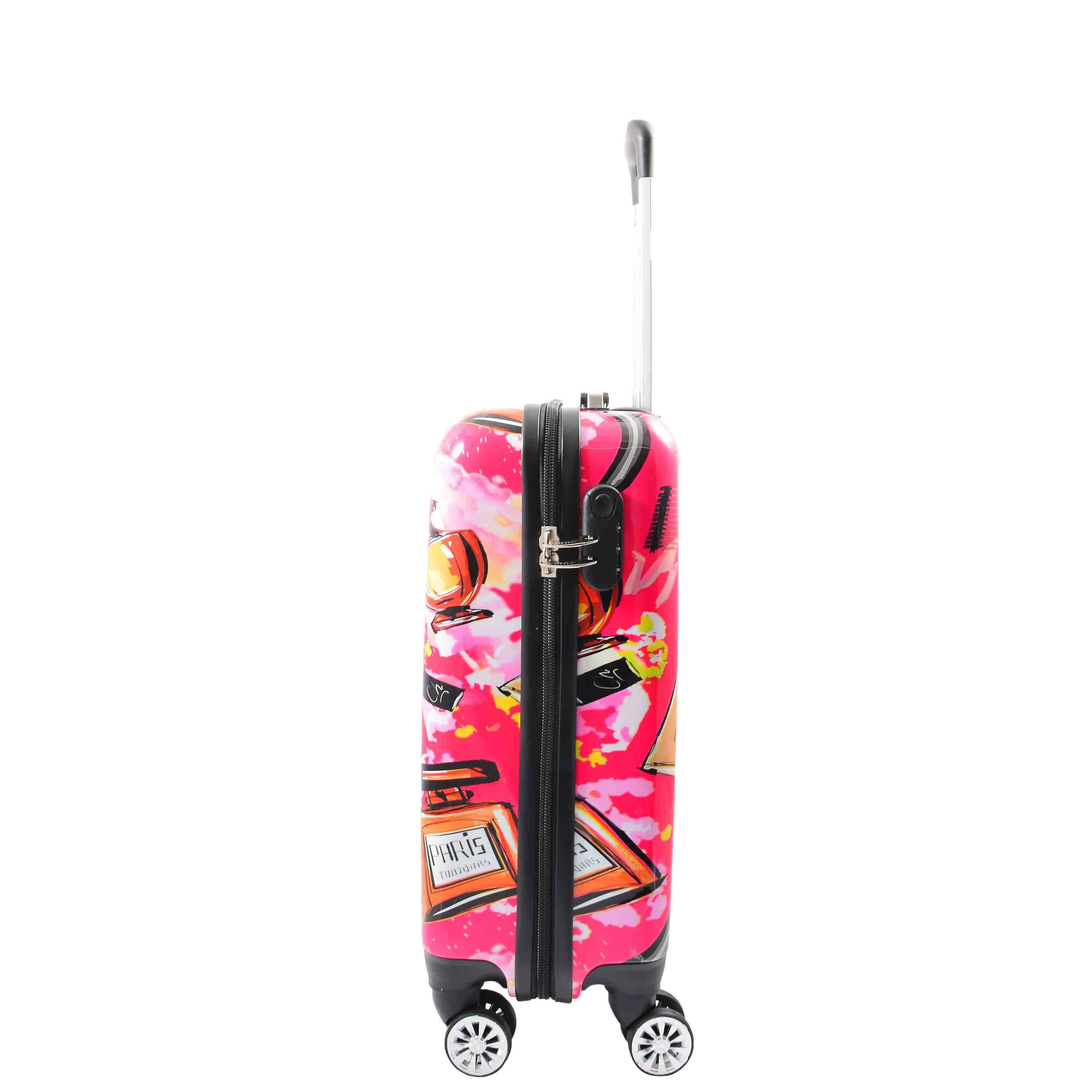 Four Wheels Hard Shell Make Up Print Luggage VIANA