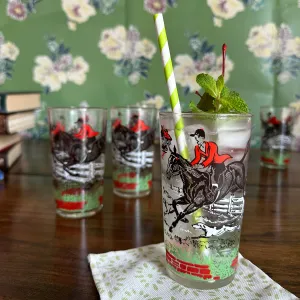 Fox Hunting Water Glasses, Set of 6