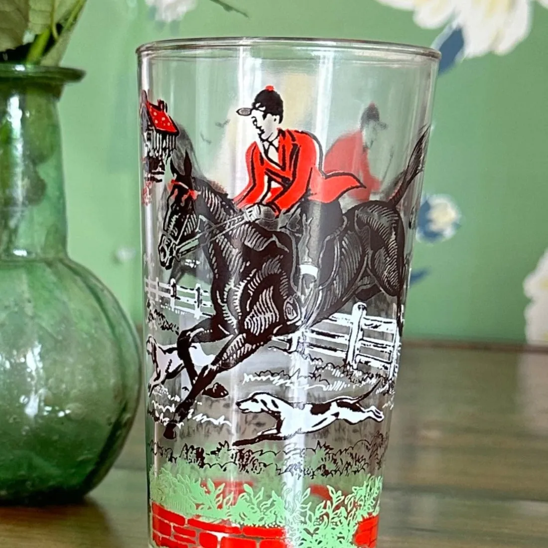 Fox Hunting Water Glasses, Set of 6