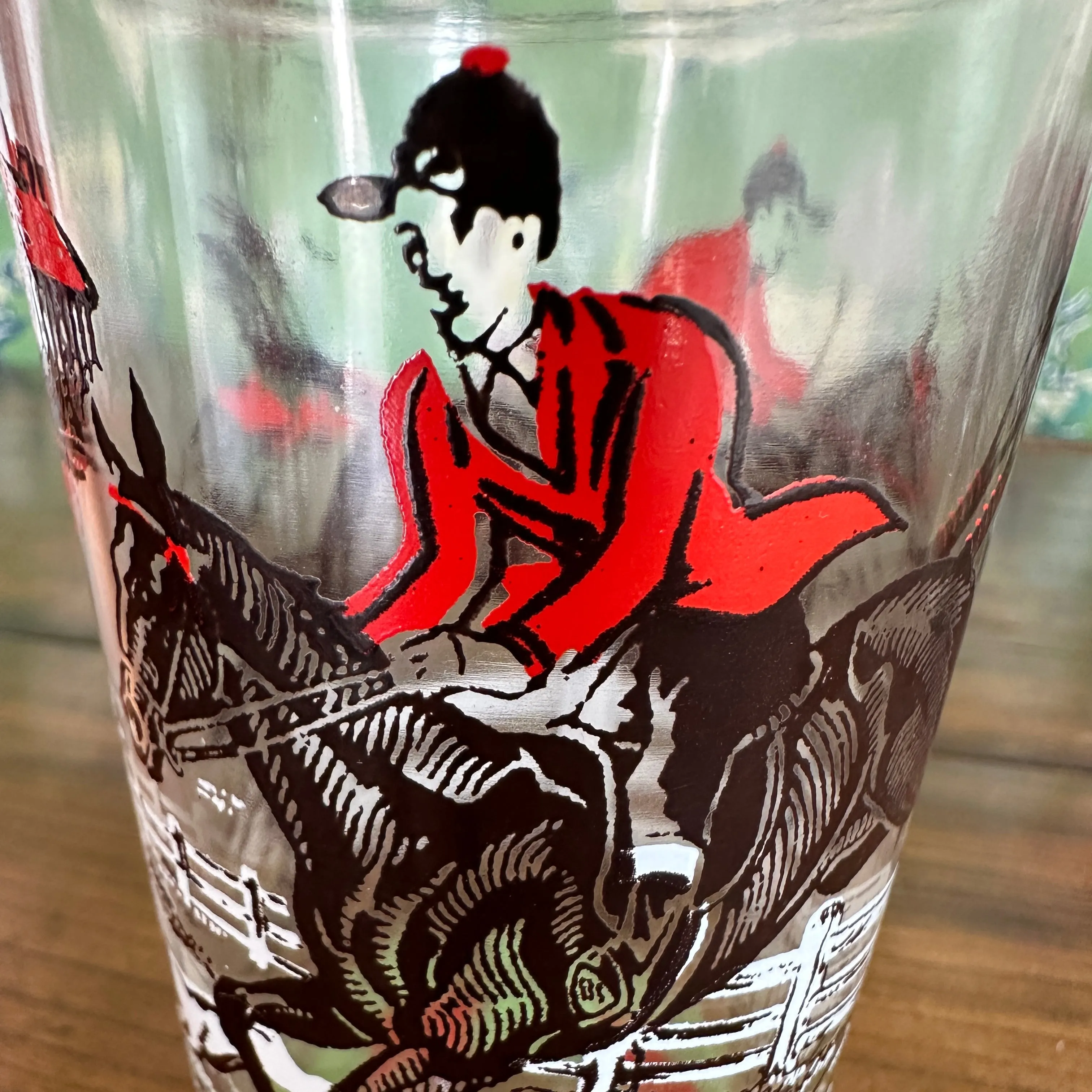 Fox Hunting Water Glasses, Set of 6