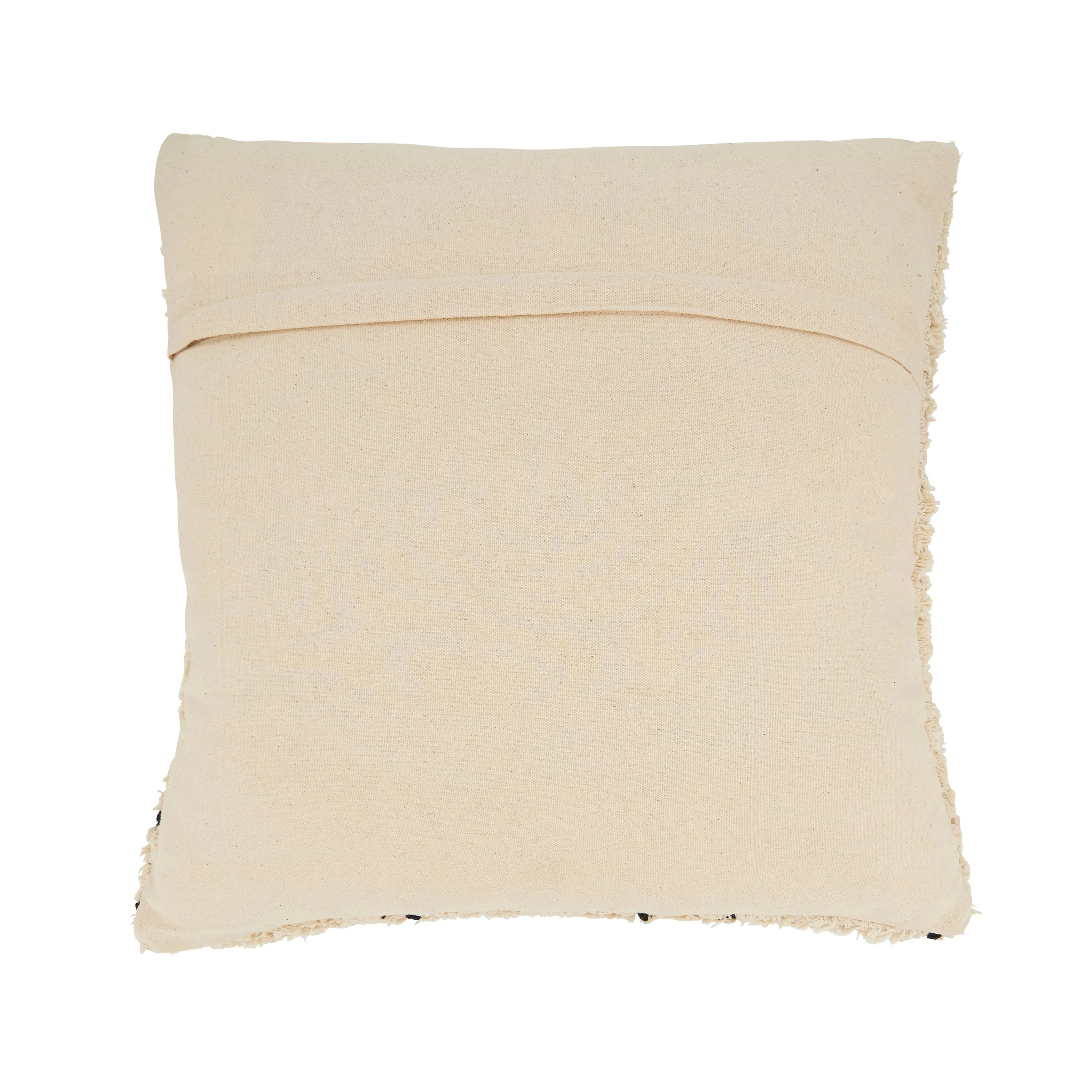 Geometric Splendor Tufted Throw Pillow: Black/Natural / Down Filled / 20"