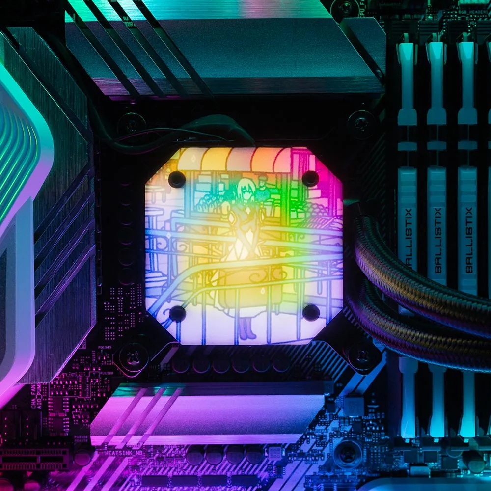 Ghostwriter AIO Cover for Corsair iCUE ELITE CAPELLIX (H100i, H115i, H150i Black and White)