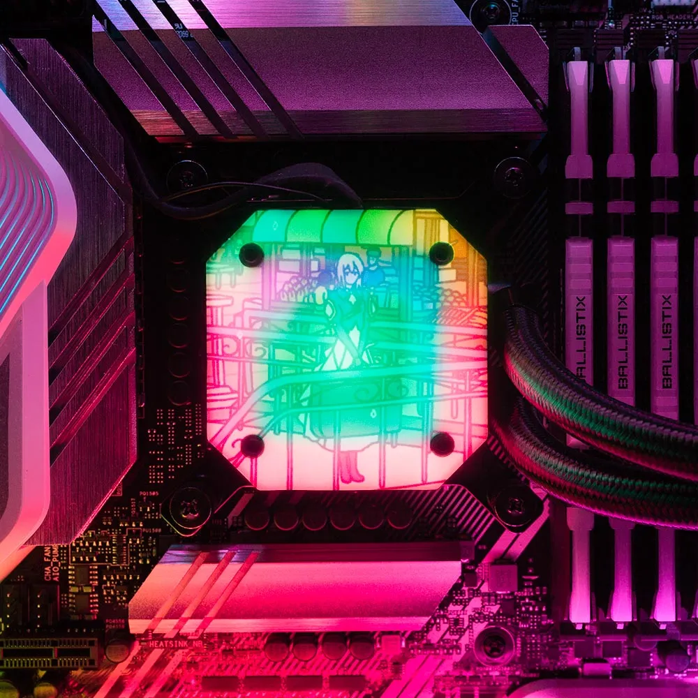 Ghostwriter AIO Cover for Corsair iCUE ELITE CAPELLIX (H100i, H115i, H150i Black and White)