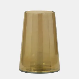 Glass, 8" Luster Vase, Gold