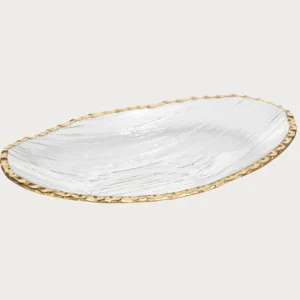 Gold Jagged Rim Bowl - Large