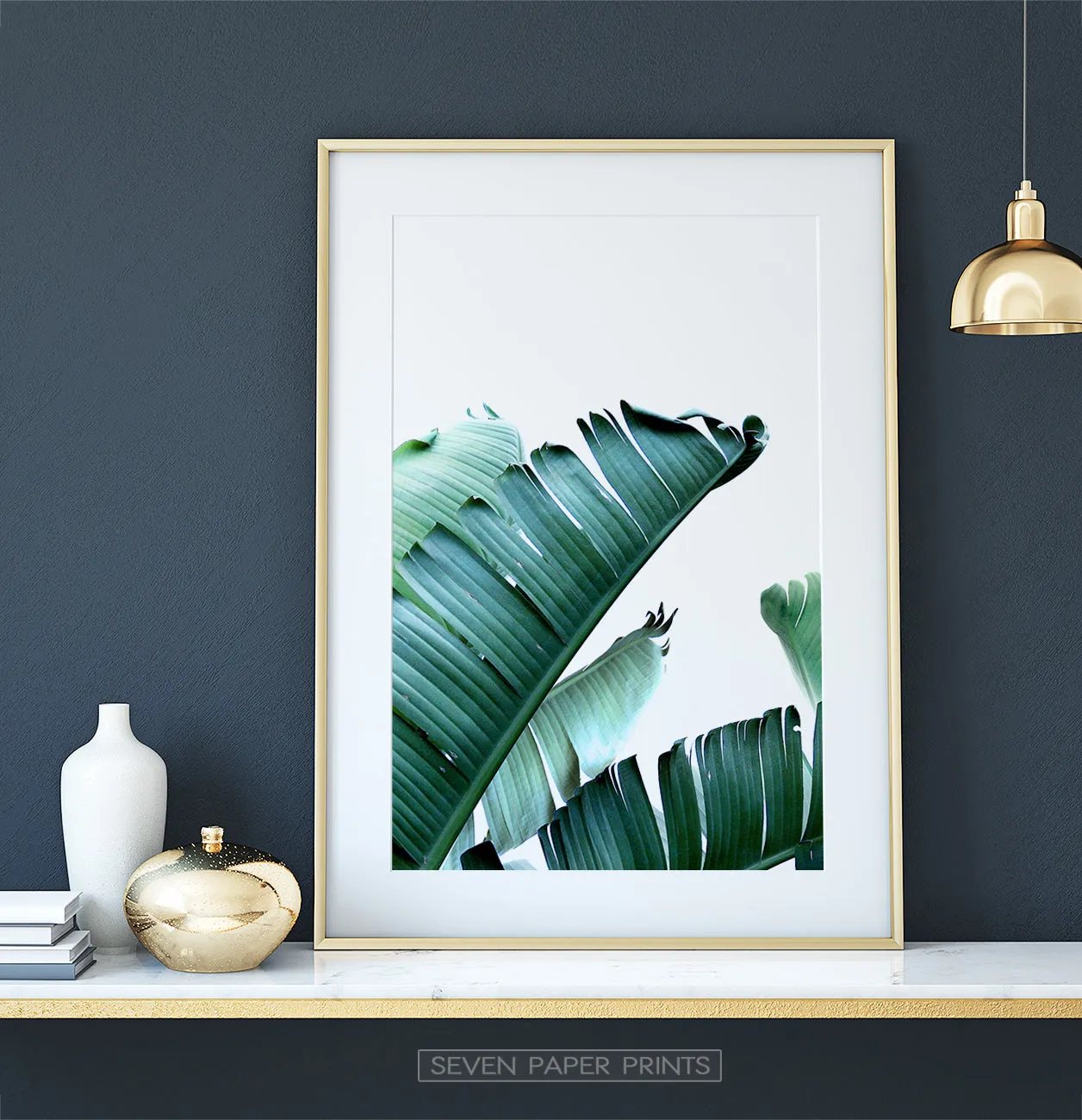 Green Banana Leaf Single Wall Art