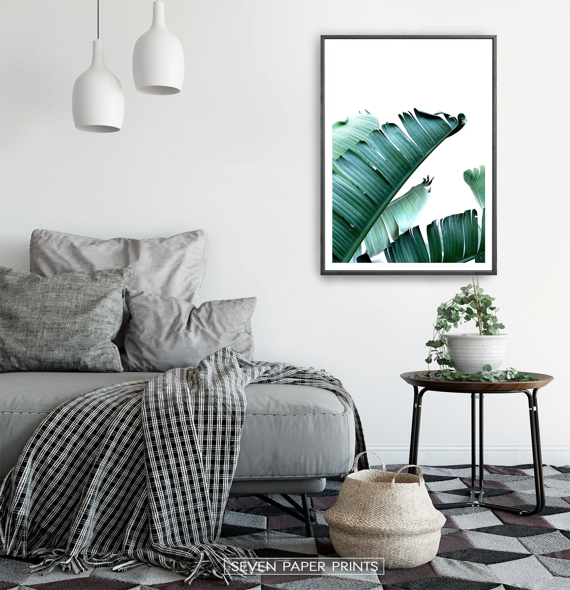 Green Banana Leaf Single Wall Art