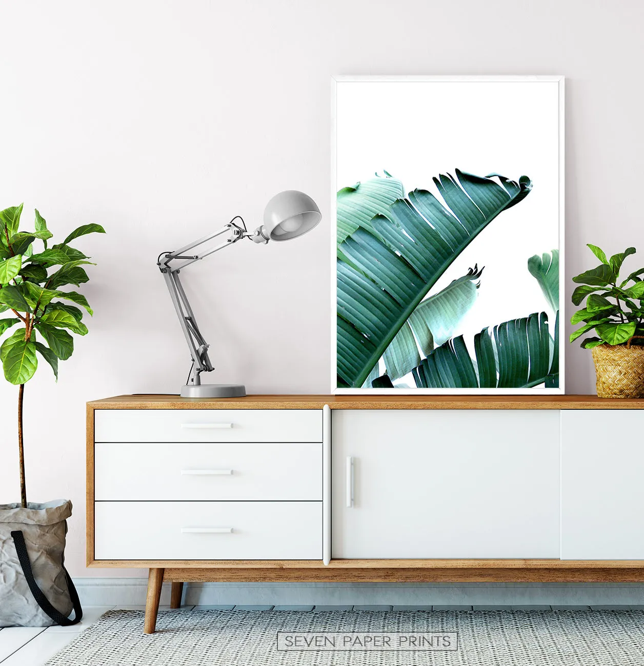 Green Banana Leaf Single Wall Art