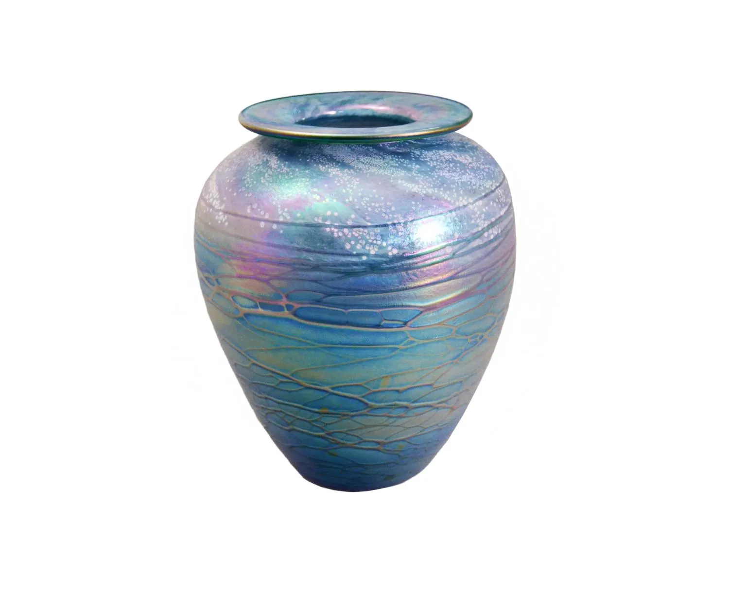 Green Luster Glass Baby Vase