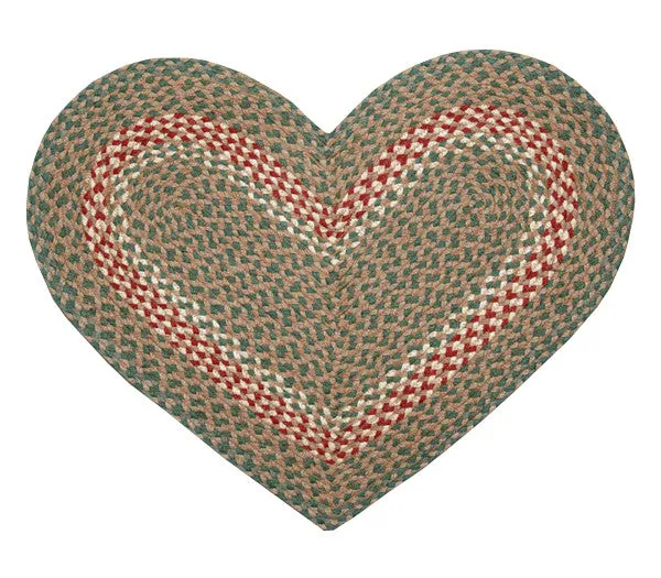 Green or Burgundy Braided Rug In Different Shapes And Sizes