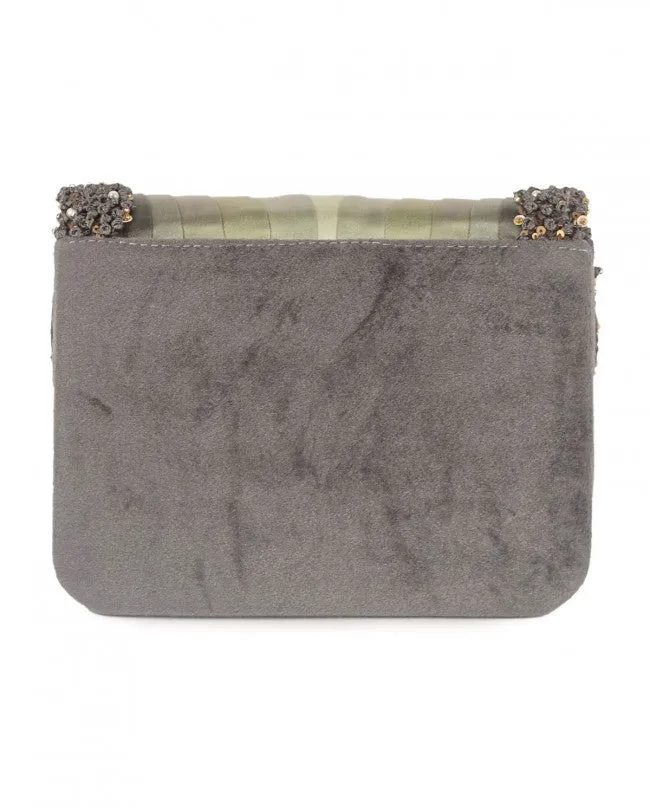 Grey Taj Clutch