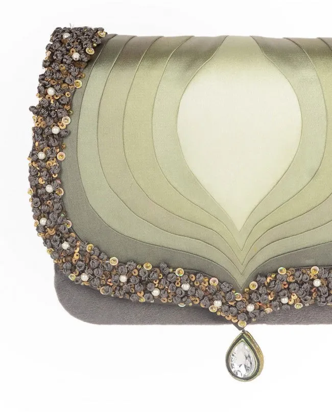 Grey Taj Clutch