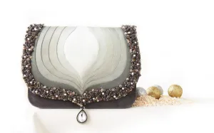 Grey Taj Clutch