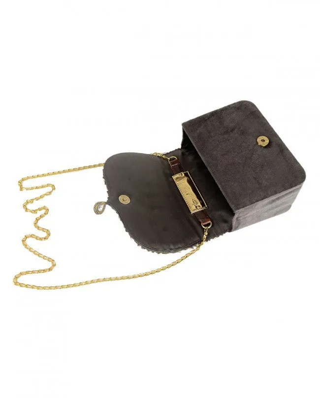 Grey Taj Clutch