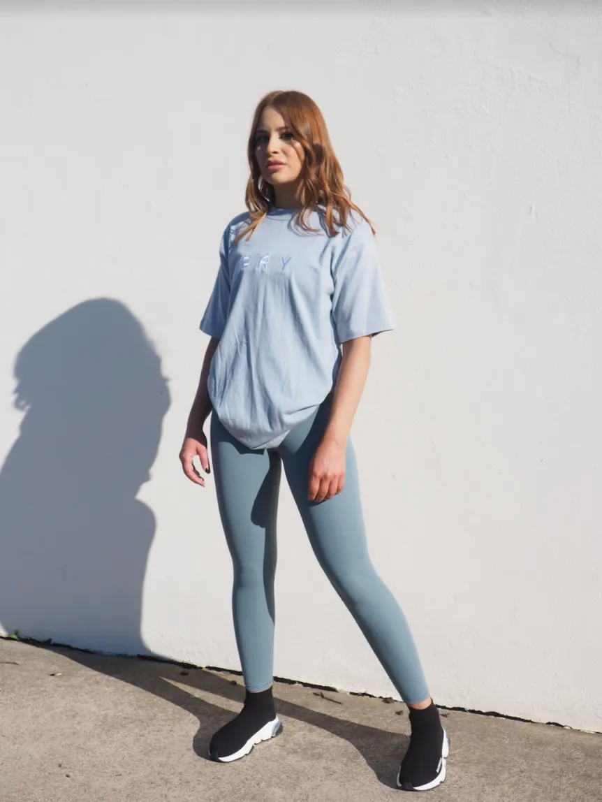 GRY BOYFRIEND TEE // SKY BLUE