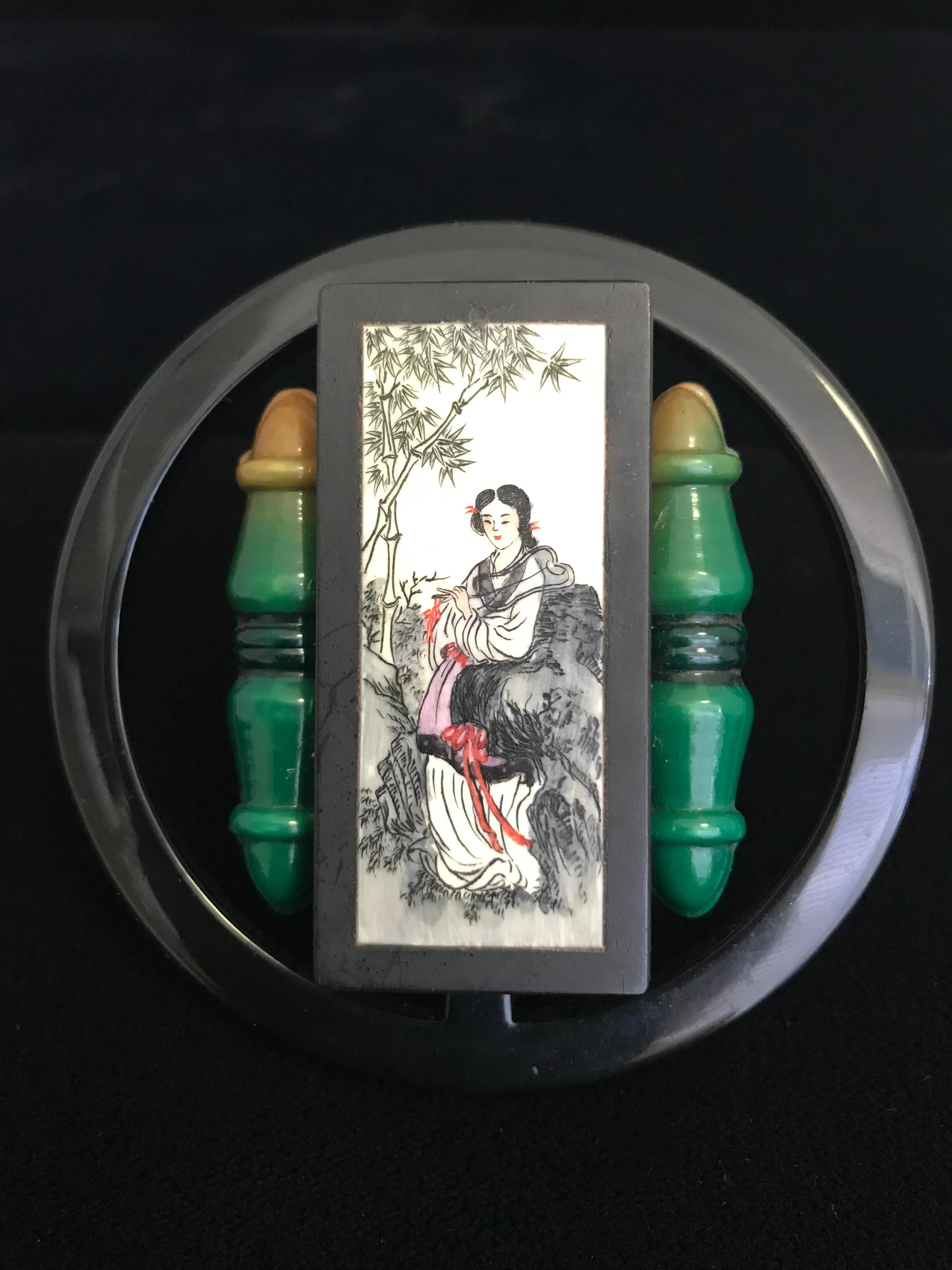 Hand Painted Vintage Mahjong Gambling Chip