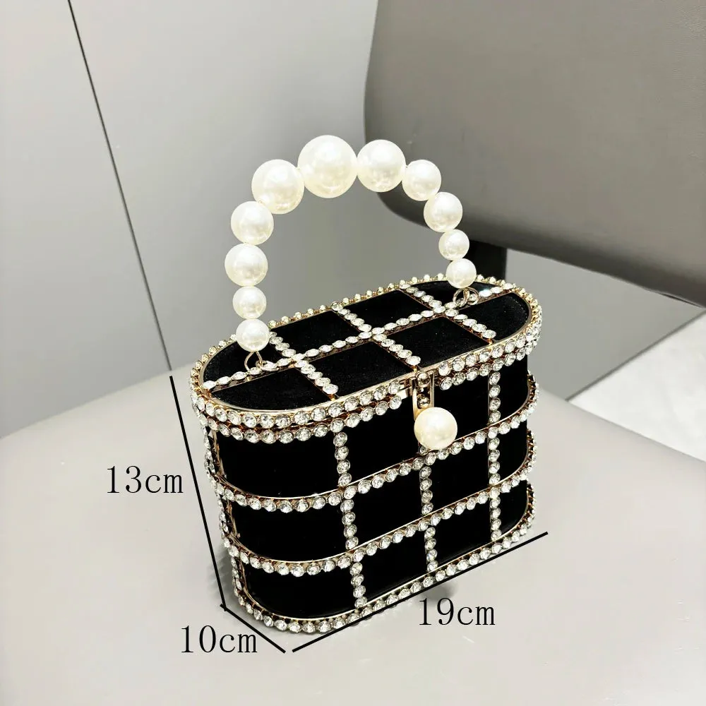 Handle Evening Clutch - Crystal Rhinestone