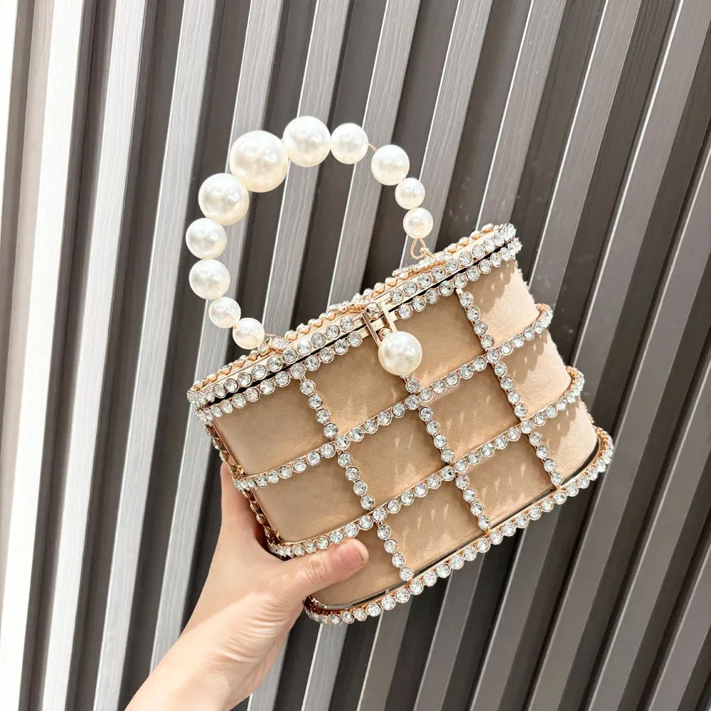 Handle Evening Clutch - Crystal Rhinestone