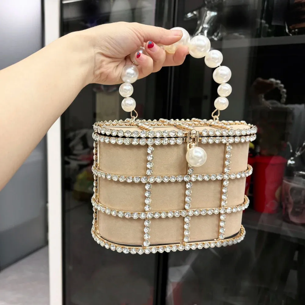 Handle Evening Clutch - Crystal Rhinestone