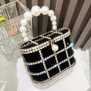 Handle Evening Clutch - Crystal Rhinestone