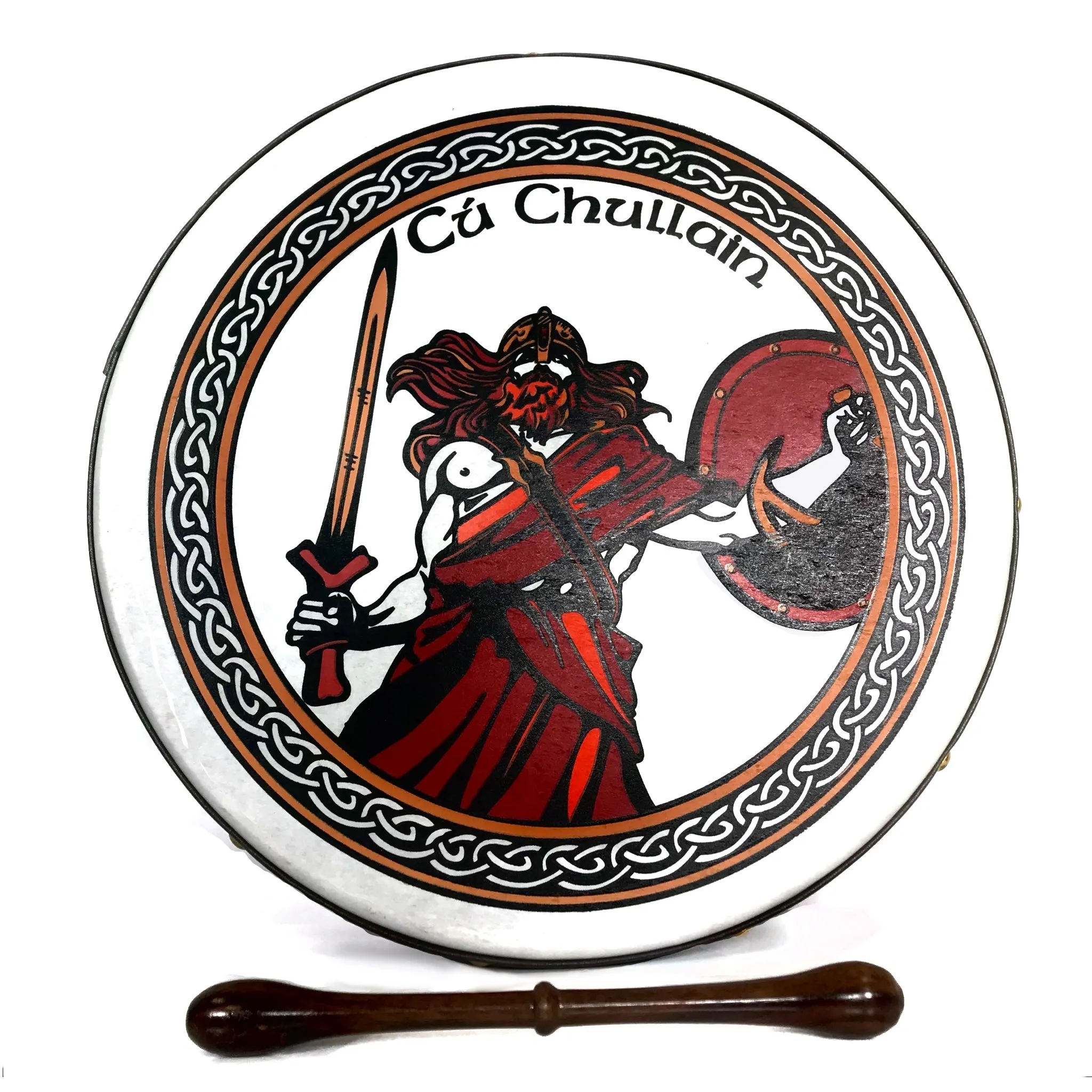 Handmade Dannan 16" Vegan Bodhran Hand Drum - Cú Chullain's Bodhrán