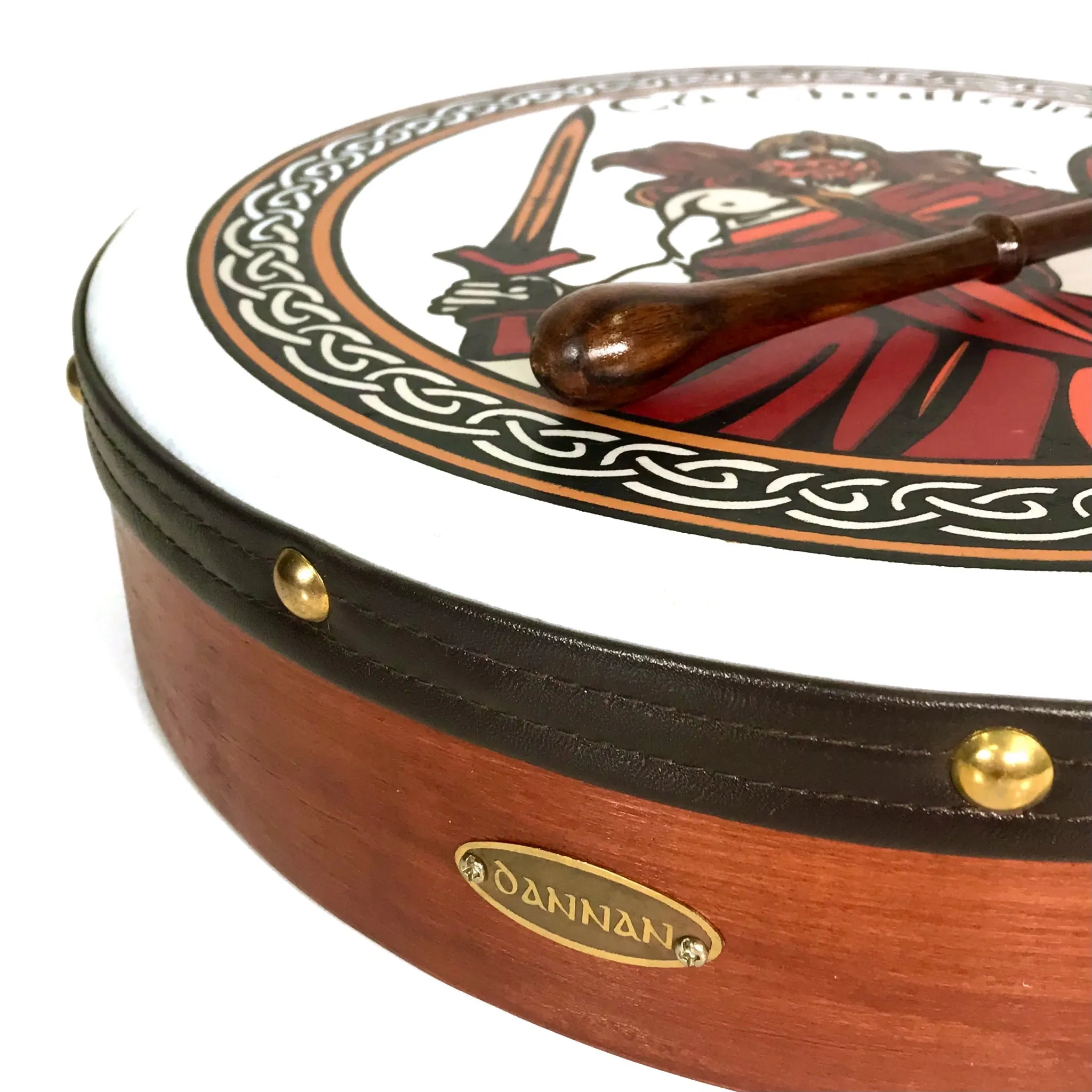 Handmade Dannan 16" Vegan Bodhran Hand Drum - Cú Chullain's Bodhrán