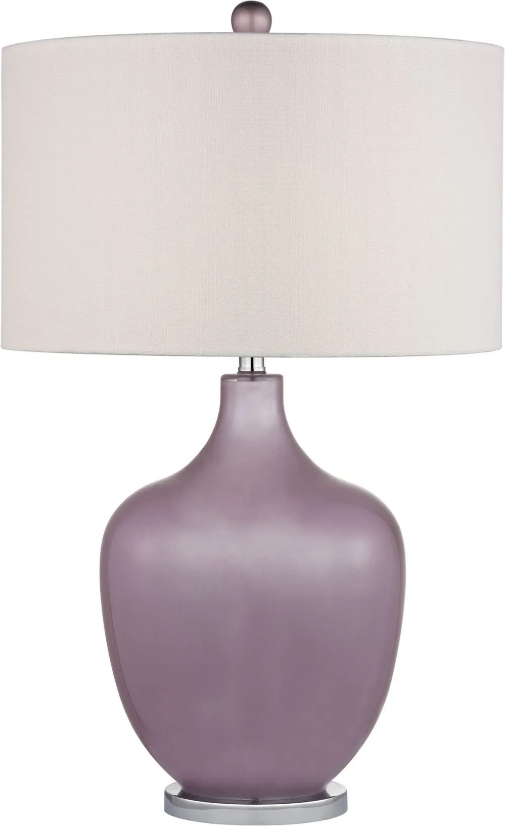 Harlow Table Lamp In Lilac Luster and Polished Nickel