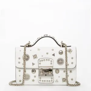 Hollywood White Leather Crossbody White