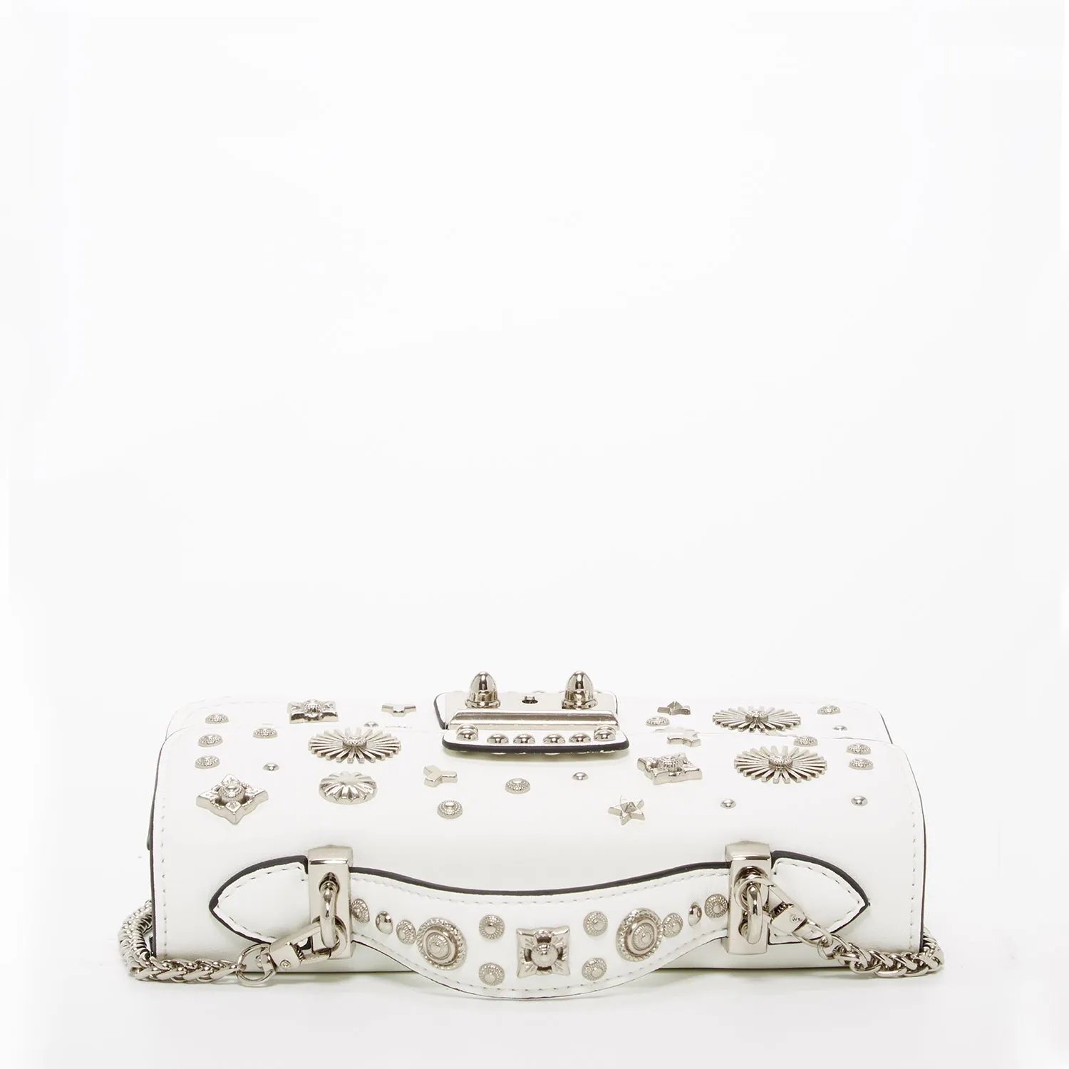 Hollywood White Leather Crossbody White