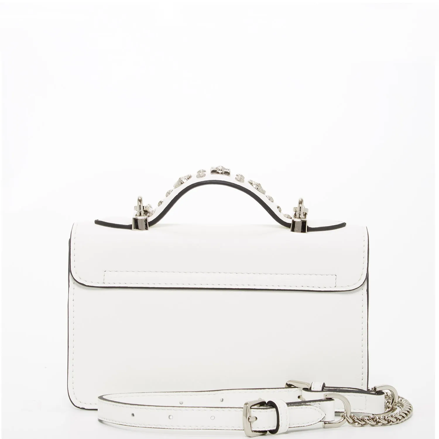 Hollywood White Leather Crossbody White