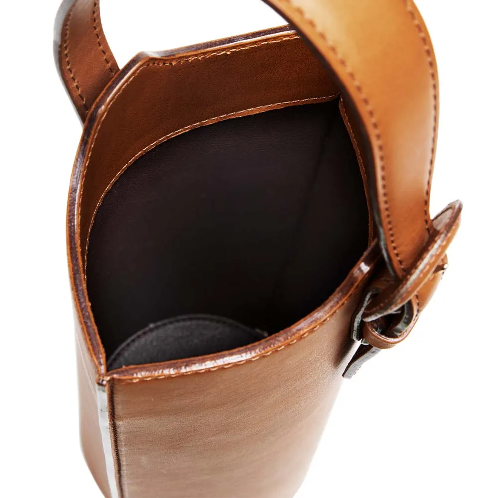 Home Collection Leather Bottle Carrier