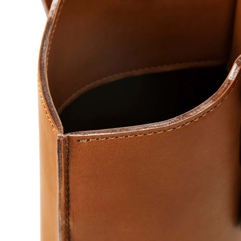 Home Collection Leather Bottle Carrier