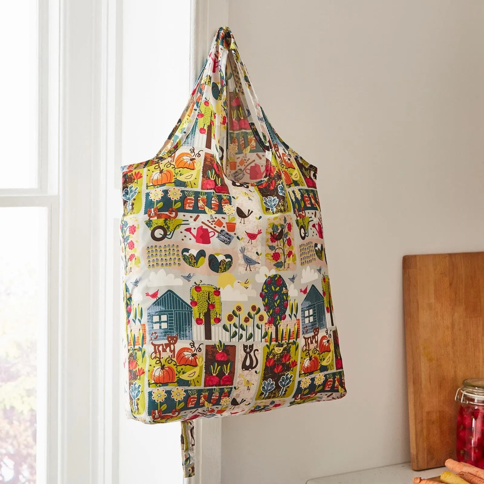 Home Grown Reusable Roll-Up Shopping Bag
