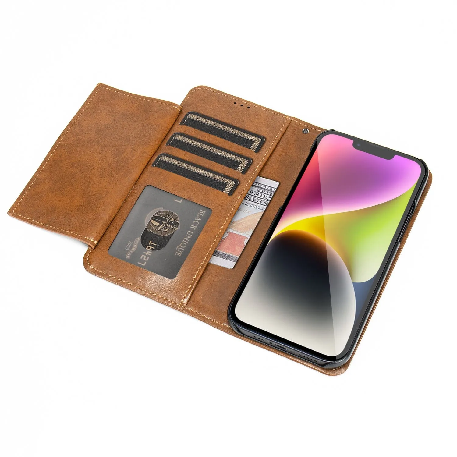 Indy Series Leather Wallet Case - iPhone 14 Plus