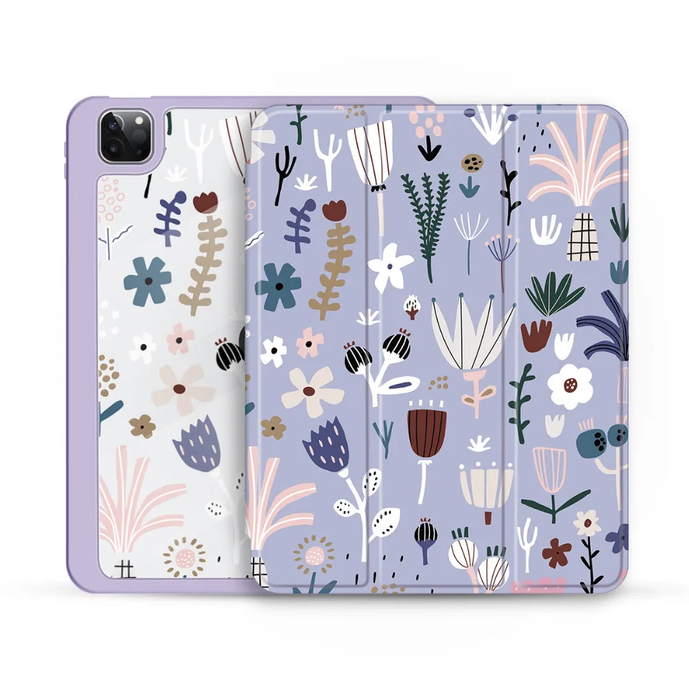 iPad Air 5/4 10.9 Inch/ iPad Pro 11 Inch Case| Soft TPU Floral Protective Shockproof Cover Tablet Case Cover |Soft Blue
