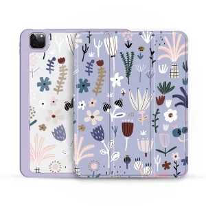 iPad Air 5/4 10.9 Inch/ iPad Pro 11 Inch Case| Soft TPU Floral Protective Shockproof Cover Tablet Case Cover |Soft Blue
