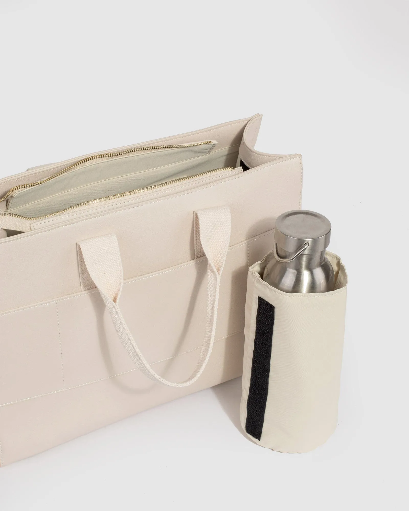 Ivory Bonnie Square Tech Tote Bag