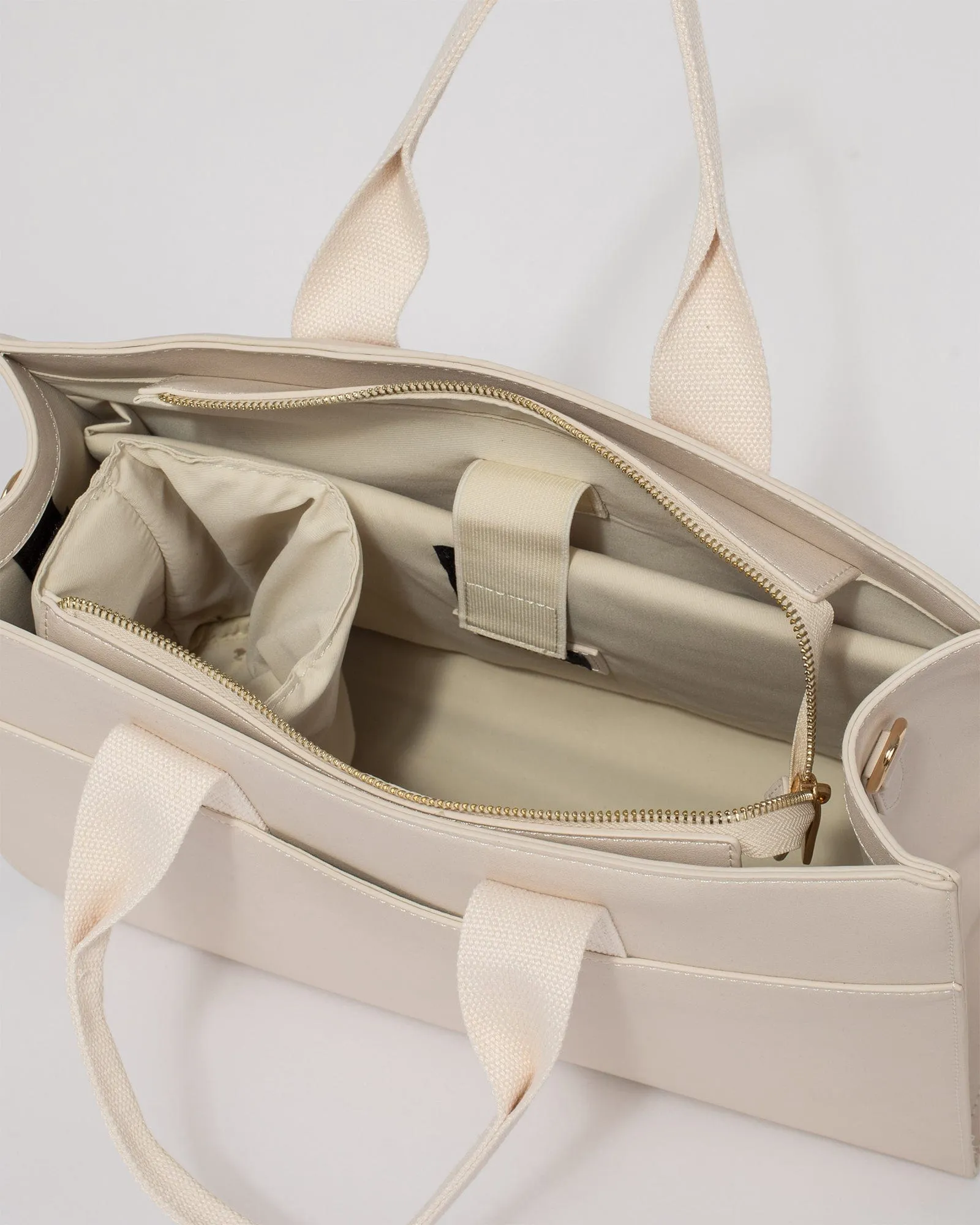 Ivory Bonnie Square Tech Tote Bag