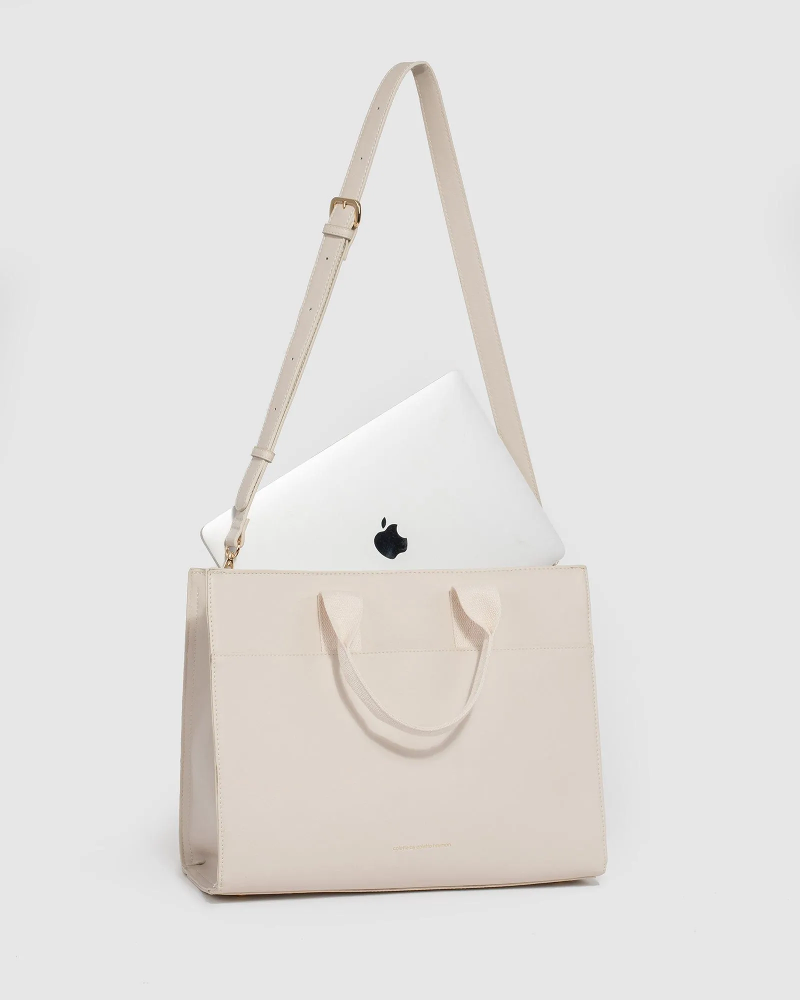 Ivory Bonnie Square Tech Tote Bag